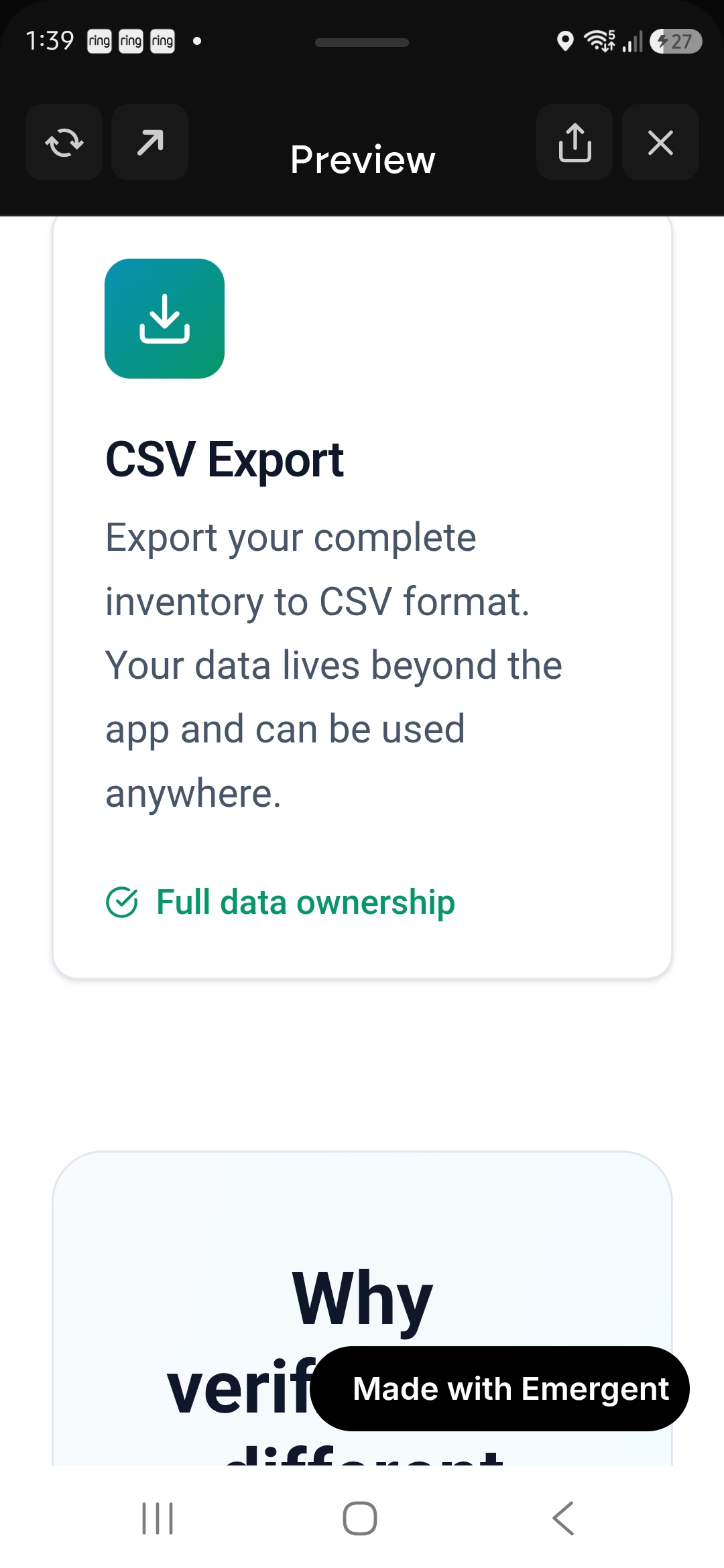 VerifAEye calculating estimated replacement cost of contents